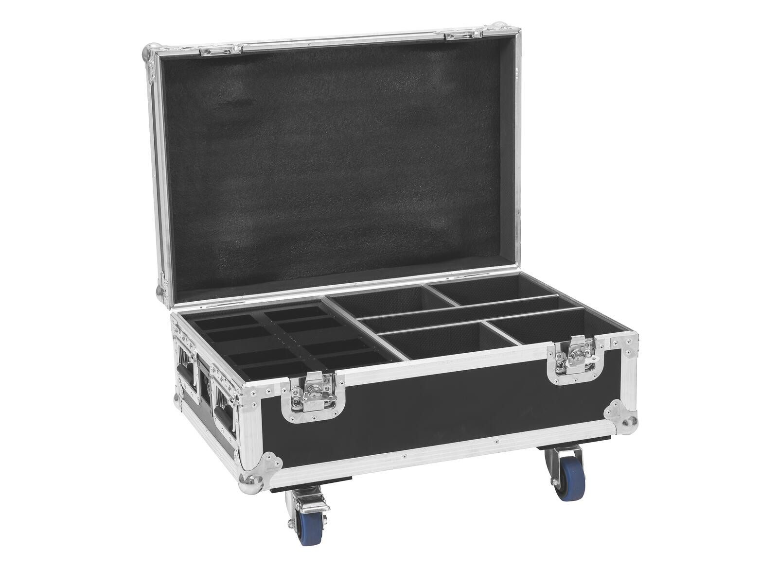 Roadinger Transportbehälter ROADINGER Flightcase 4x AKKU IP UP-4 Plus HCL Spot WDMX Ladefunktion