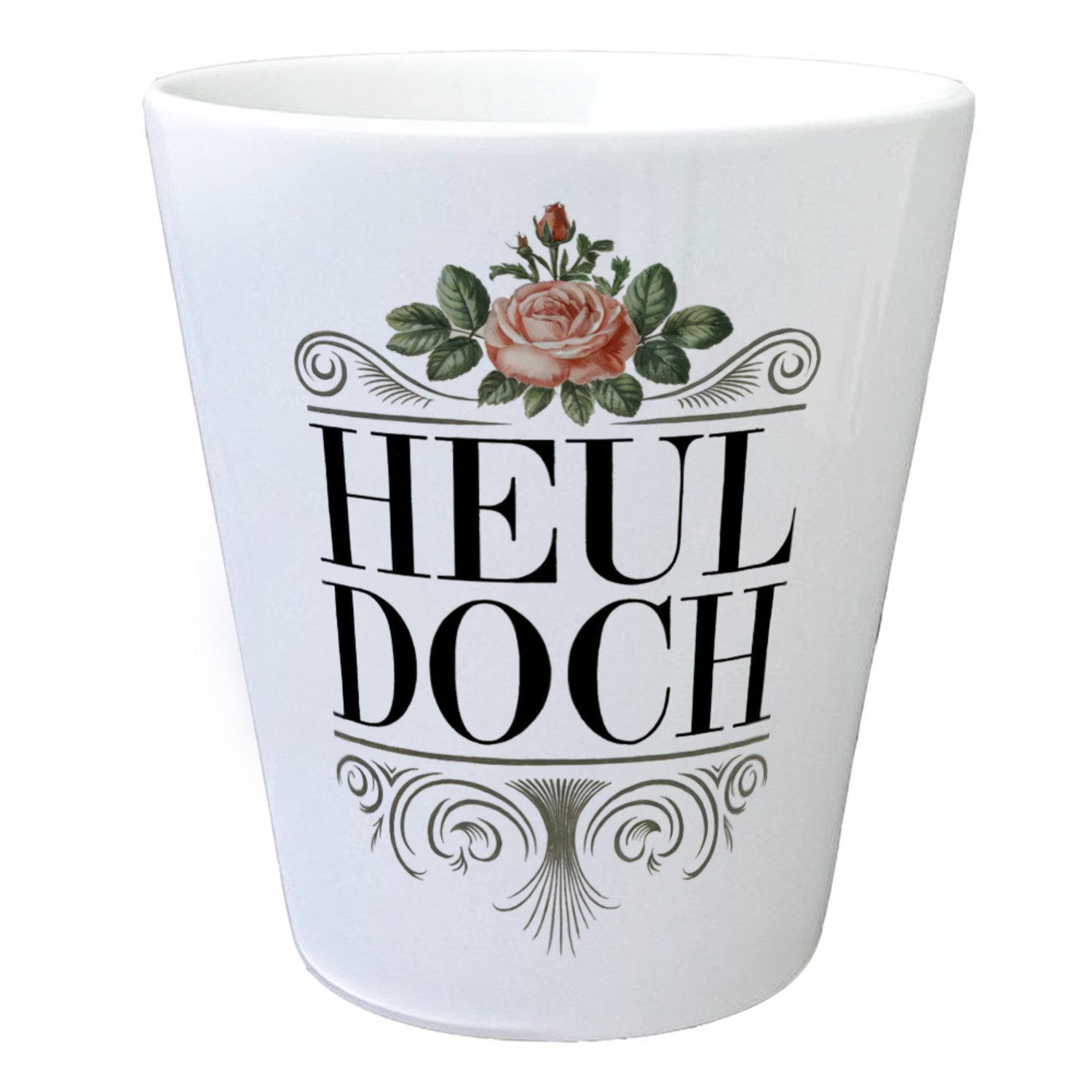 Blumentopf Heul doch Rose Blumentopf Rosendekor