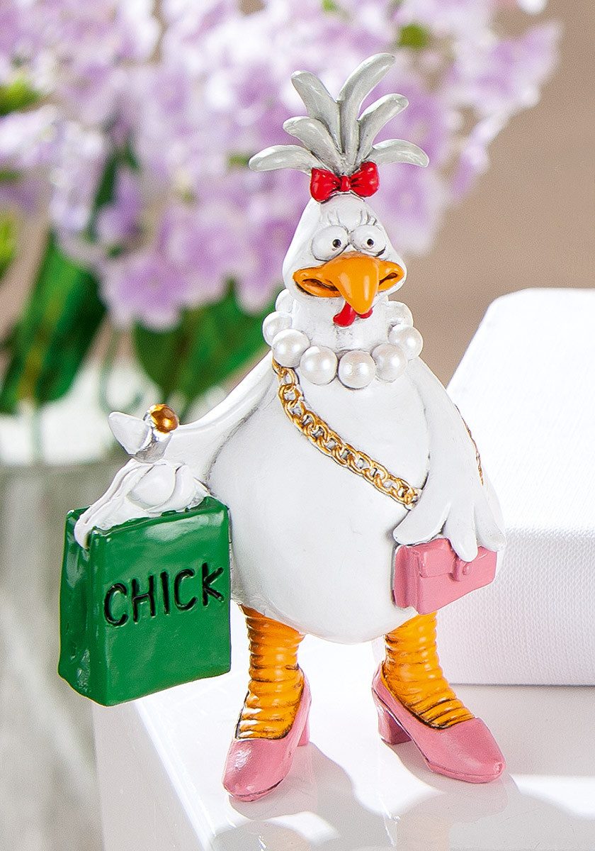 GILDE Comicfigur Dekofigur Madame Chicka Shopping Queen Huhn (1 St)