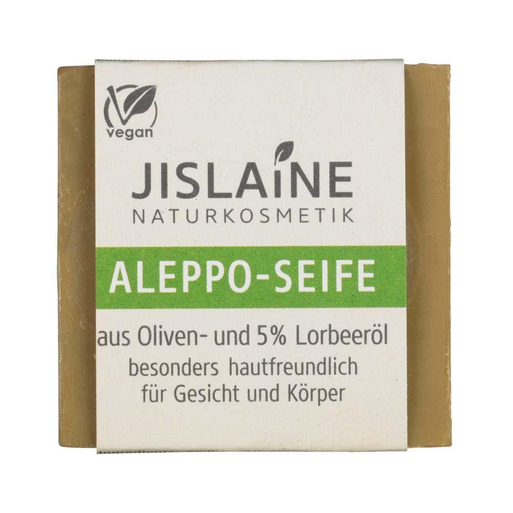 Jislaine Handseife Aleppo-Seife - Oliven- und 5% Lorbeeröl 20g