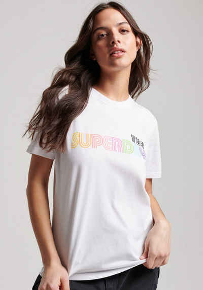 Superdry Rundhalsshirt VINTAGE RETRO RAINBOW TEE