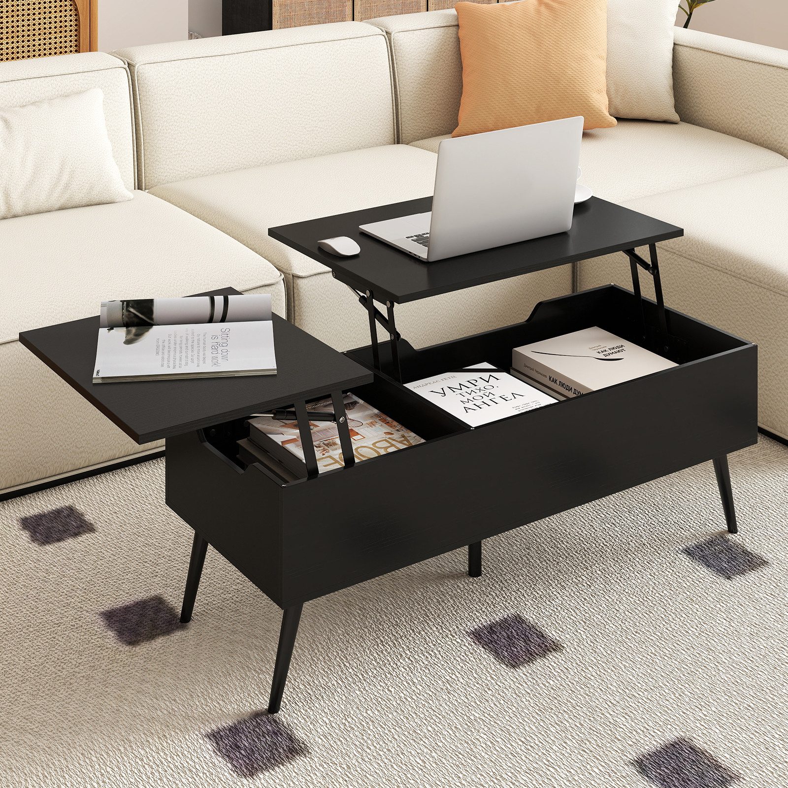 COSTWAY Couchtisch (1-St), höhenverstellbar, Wohnzimmertisch mit günstig online kaufen