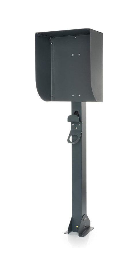 KREAINVENT Elektroauto-Ladestation-Halterung Kreainvent Wallbox Standfuß Aluminium mit Dach