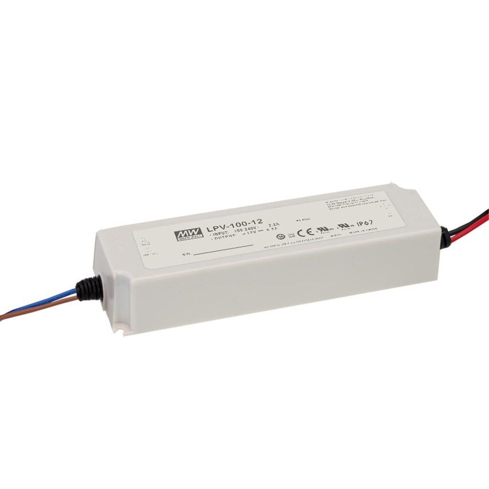 "LPV-100-24" 24V, Kunststoff, Einbau, 100W, IP67, L190xH37xB50cm LED Trafo