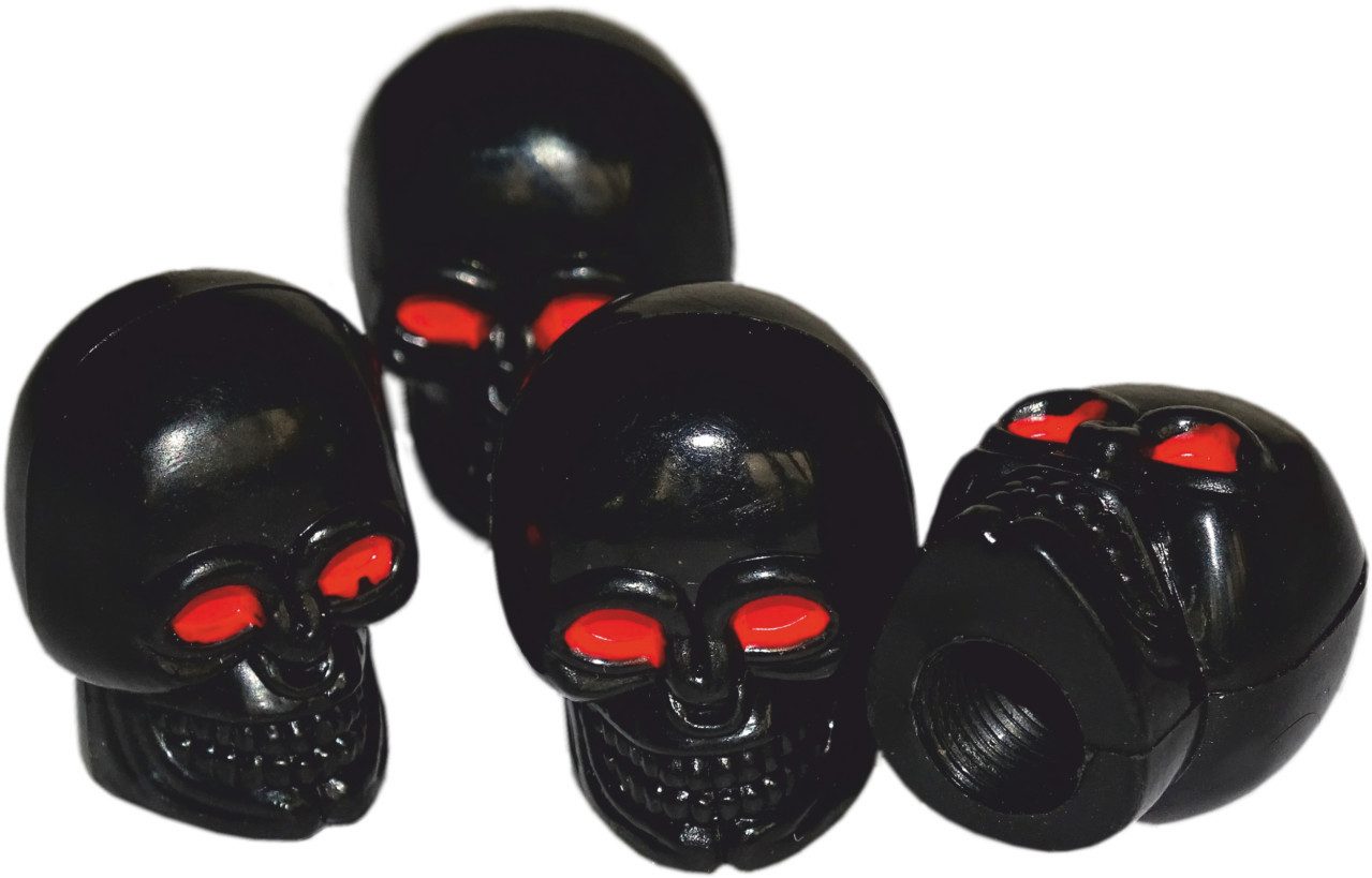 Hermann Schütz Metallschild Hermann Schütz Ventilkappen Vent-Cap Totenkopf