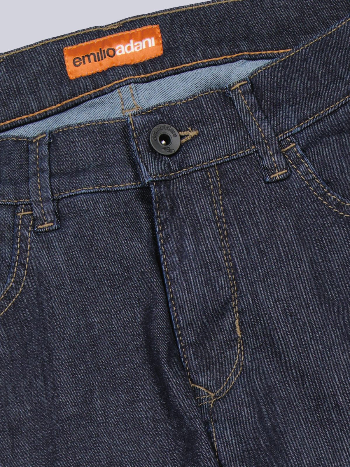 emilio adani Stretch-Jeans Herren Jeans mit dunkler Waschung, Marineblau – Bild 5 von 5