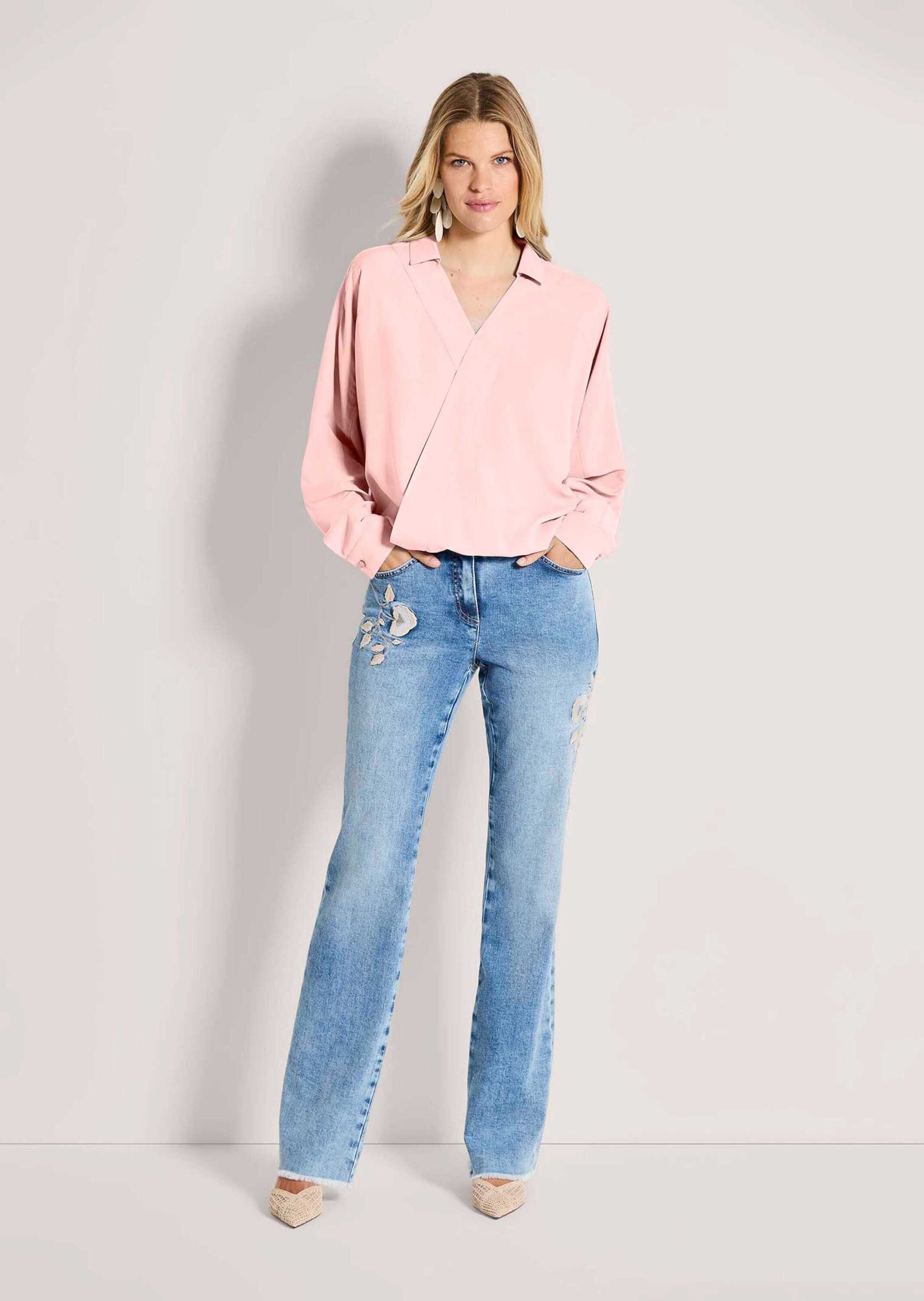 MADELEINE Langarmbluse Bluse im Wickel-Look günstig online kaufen