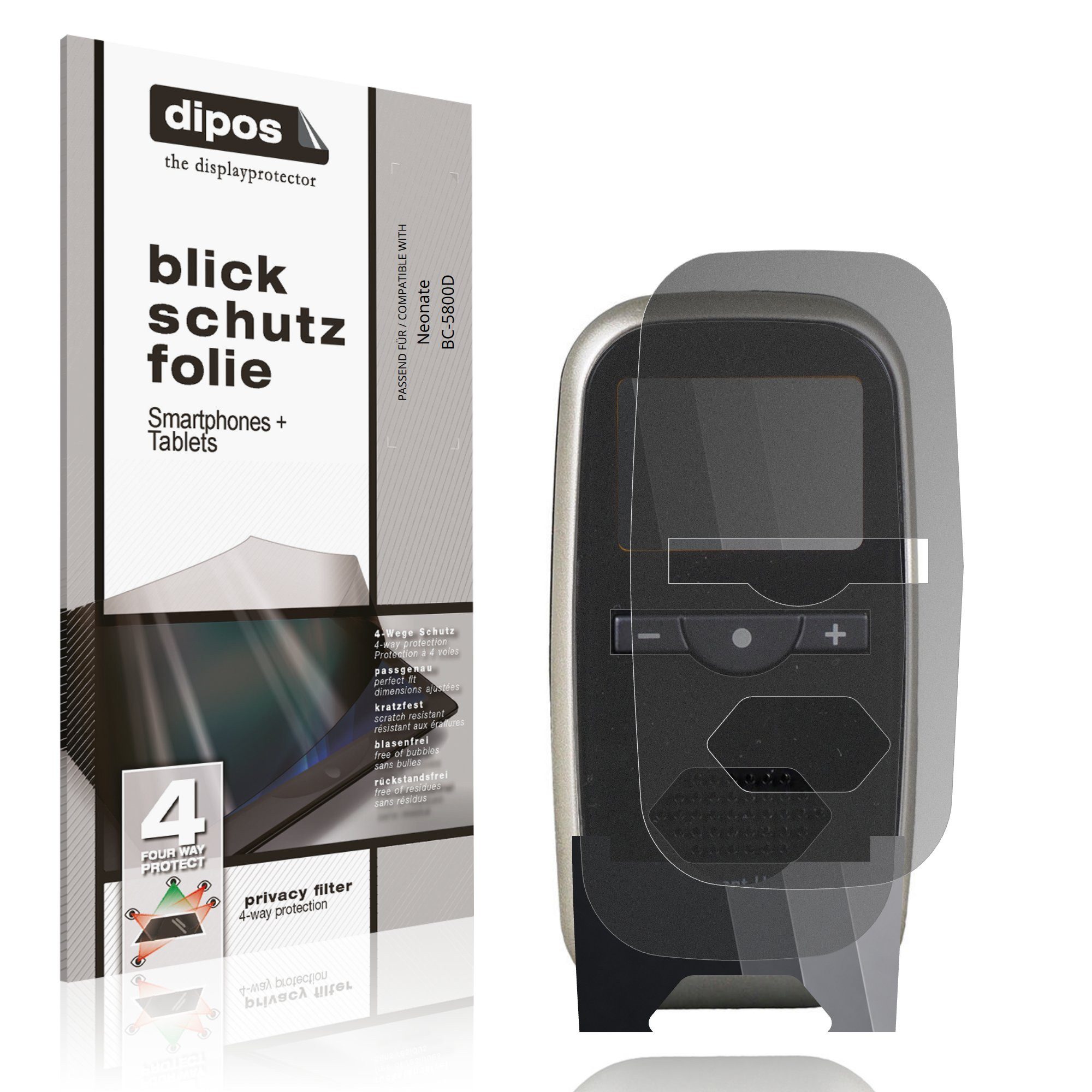 dipos Displayschutzfolie Schutzfolie für Neonate BC-5800D, 1 Stück, Displayschutz Schutz Folie Made in Germany