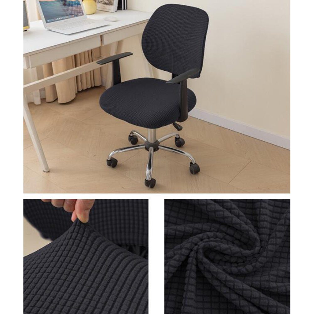 Coonoor Stuhlhusse Bürodrehstuhlbezug,elastischer universeller Sitzbezug – Bild 2 von 4