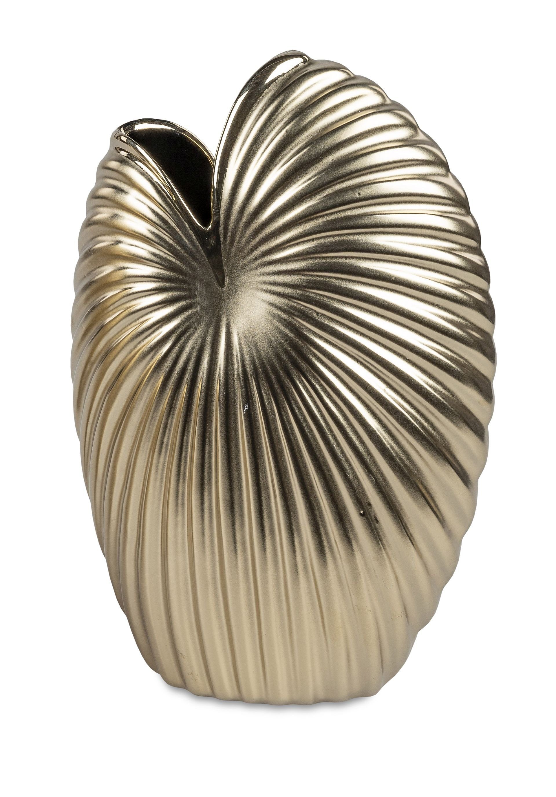 Small-Preis Dekovase Formano Vase Tischvase Gold rund wählbar, 3 matt Größen aus Keramik in