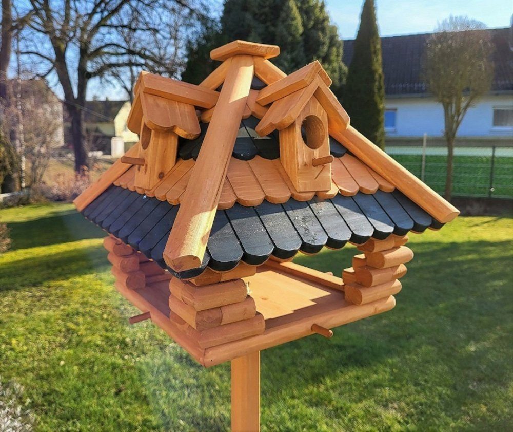 Vogelhaus Vogel Vogelfutterhaus MYPETS Haus Ständer ALPENFLAIR mit Futterhaus Vogelhaus