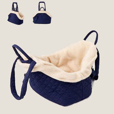 FIDDY Tiertransporttasche Welpen-Samt-Baumwoll-Hundetasche, tragbare Katzentasche bis 5,00 kg, Leichte Wintertasche mit Taschen für Welpen, Hunde und Kätzchen