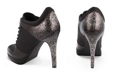Missy Rockz BLACK MANDALA 2.0 black / silver High-Heel-Stiefelette Absatzhöhe: 8,5 cm