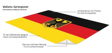 Wallario Sichtschutzzaunmatten Deutsche Flagge mit Wappen