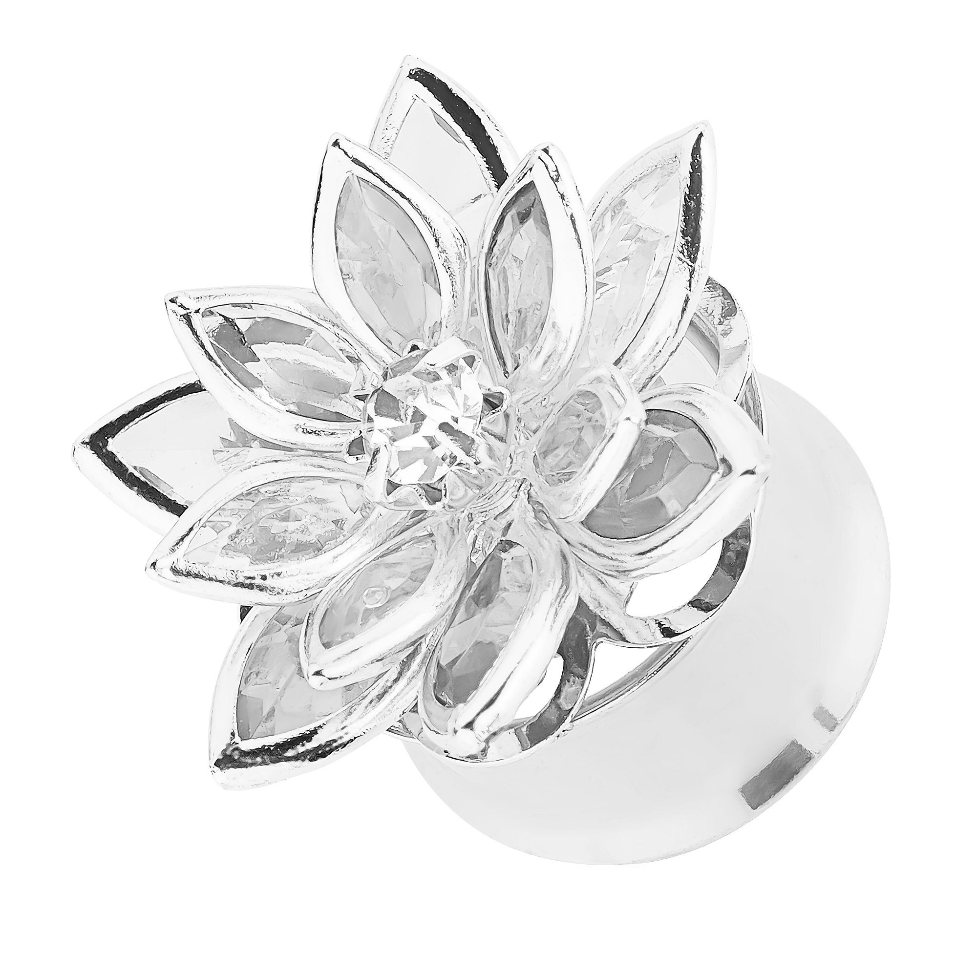 Taffstyle Plug Piercing Edelstahl Blumen Blüte Strass Kristallen, Ohr Plug günstig online kaufen