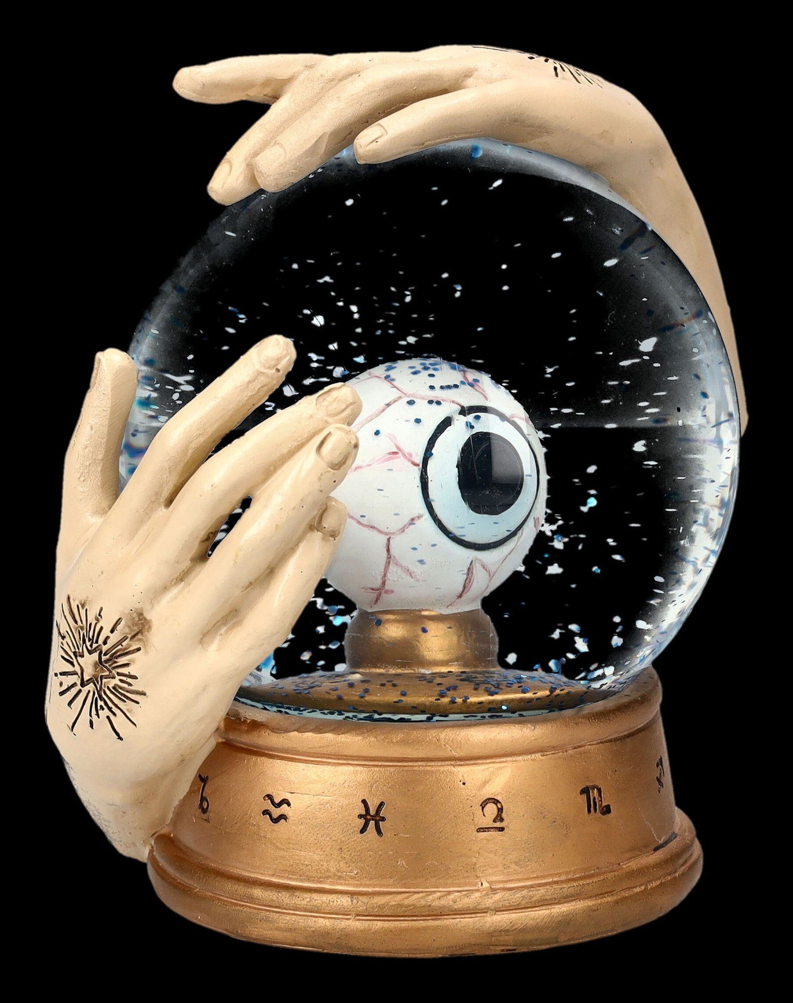 Figuren Shop GmbH Schneekugel Schneekugel Wahrsager - Allsehendes Auge Fantasy mystische Dekoration
