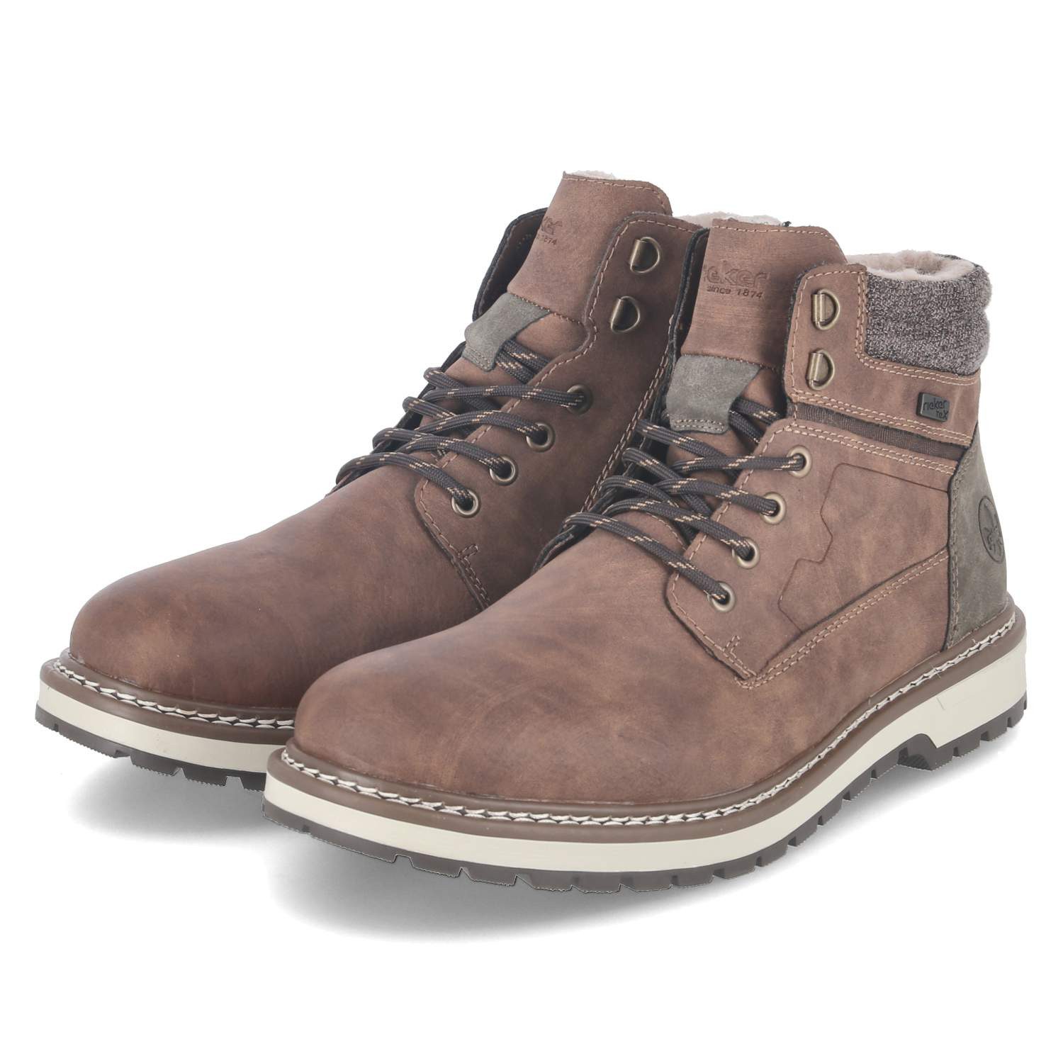Rieker Rieker - male - F3811-24 - Kunstleder - braun Schnürstiefel günstig online kaufen