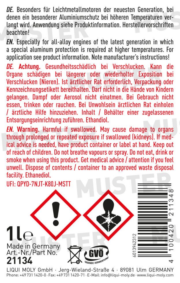 Liqui Moly Kühlerfrostschutz Liqui Moly Kühlerfrostschutz KFS 12++ 1 L