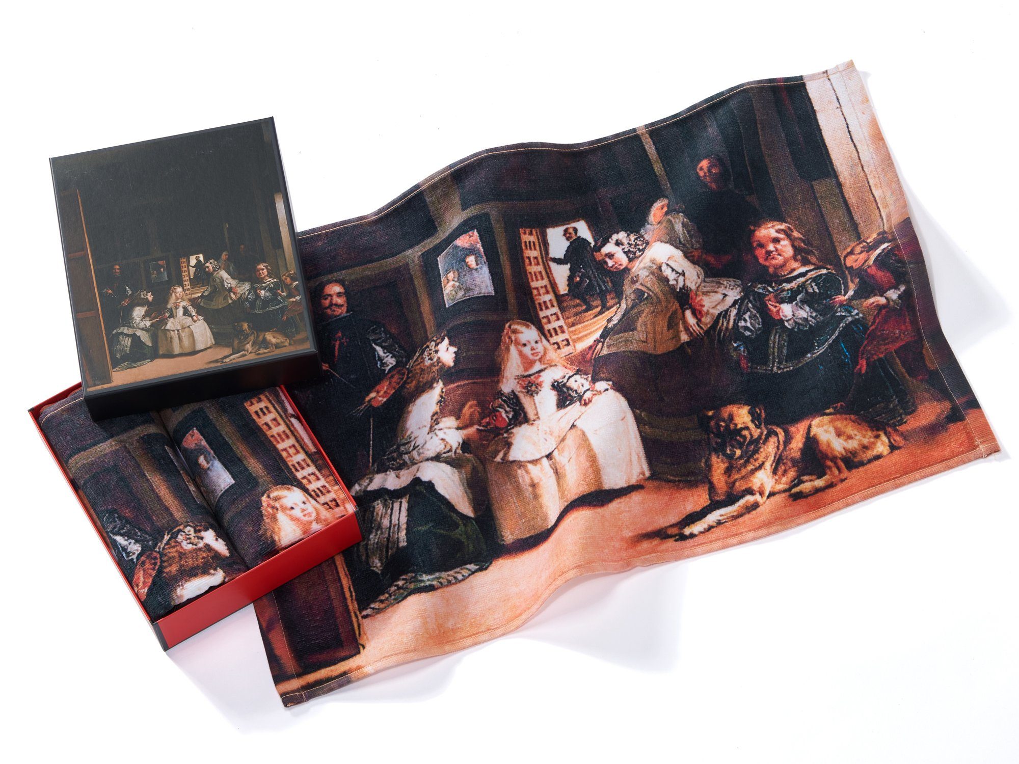 MuseARTa Gästehandtücher Diego Velázquez - Die Hoffräulein, Baumwolle (2-St), MuseARTa Gästehandtücher (2 Stück), Kunstwerke ca.60x40cm Geschenkbox | Gästehandtücher