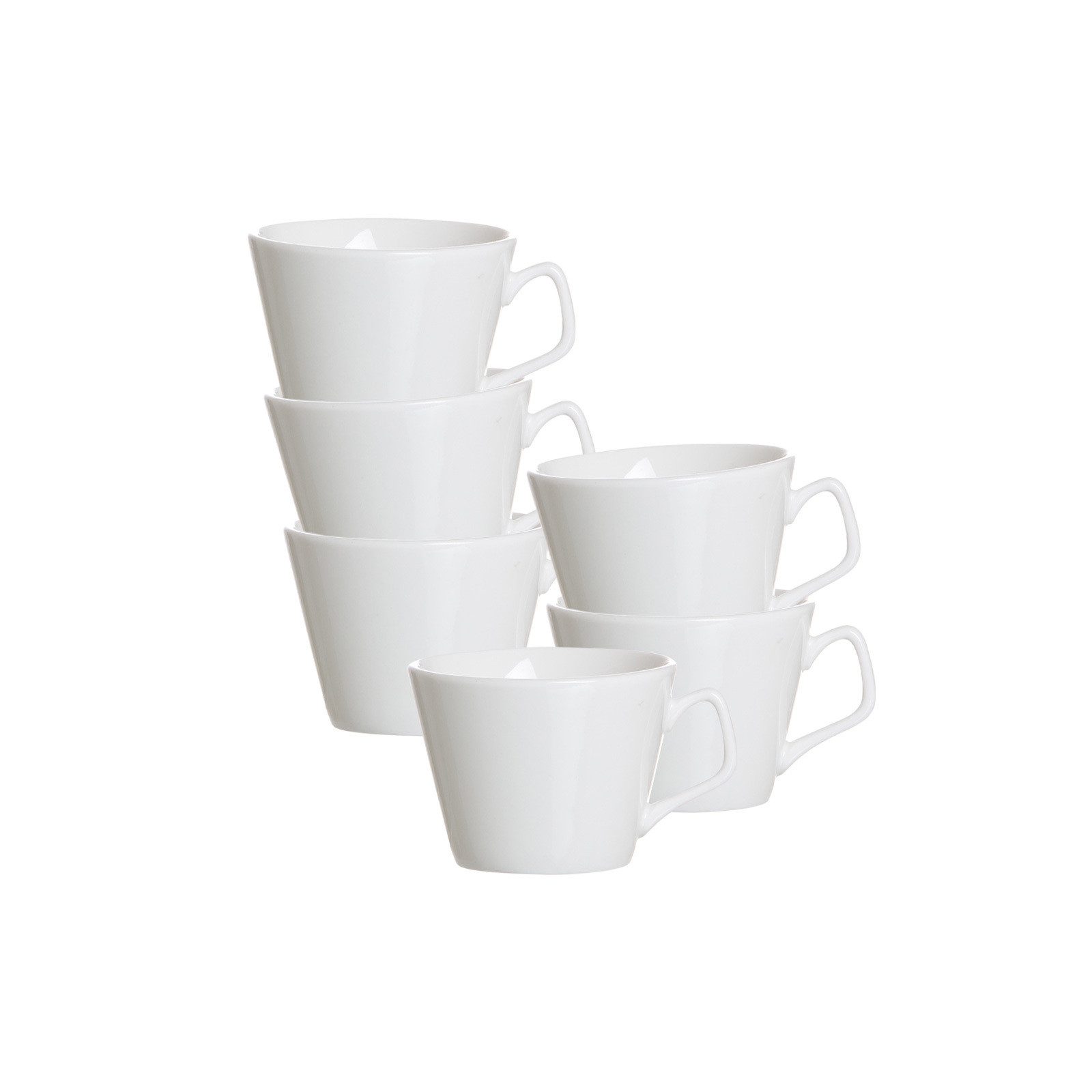 Ritzenhoff & Breker Espressotasse Arena Espressotassen 80 ml 6er Set, 6-tlg., Porzellan