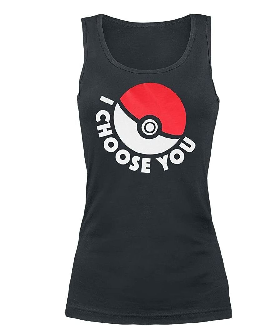 POKÉMON Tanktop Pokemon Trainer Damen und Mädchen Tank T-Shirt Oberteil Gr. XS L