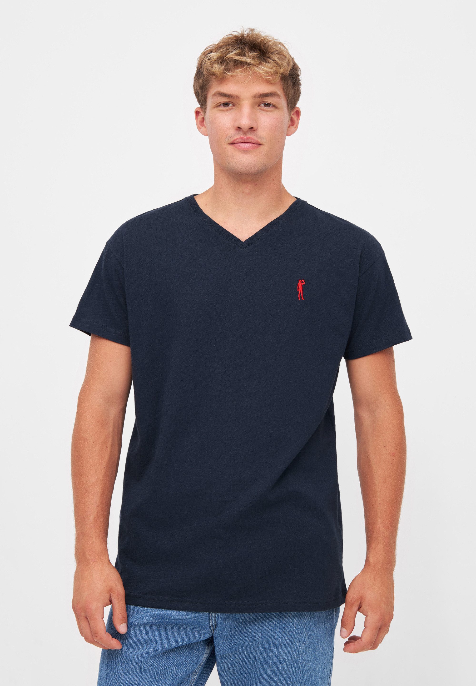 Derbe Print-Shirt Basic Kippes Made in Portugal, Flamé Qualität