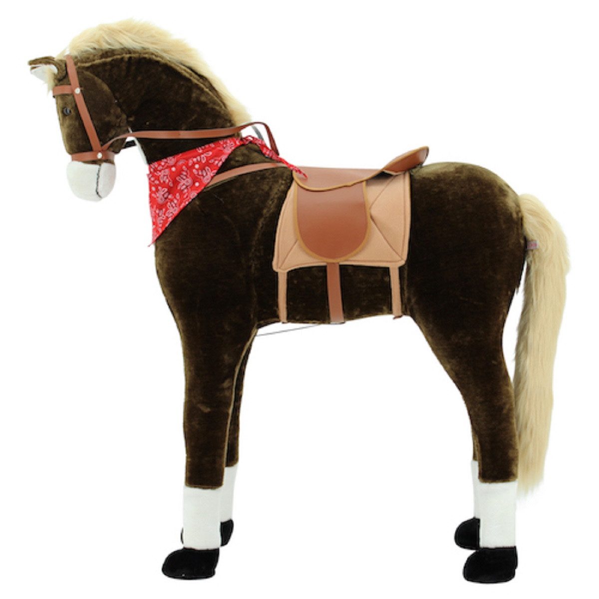 Sweety-Toys Stehpferd Großes Stehpferd 115 cm chocolate- braun ab 4 Jahren geeignet - 3501, Stehpferd