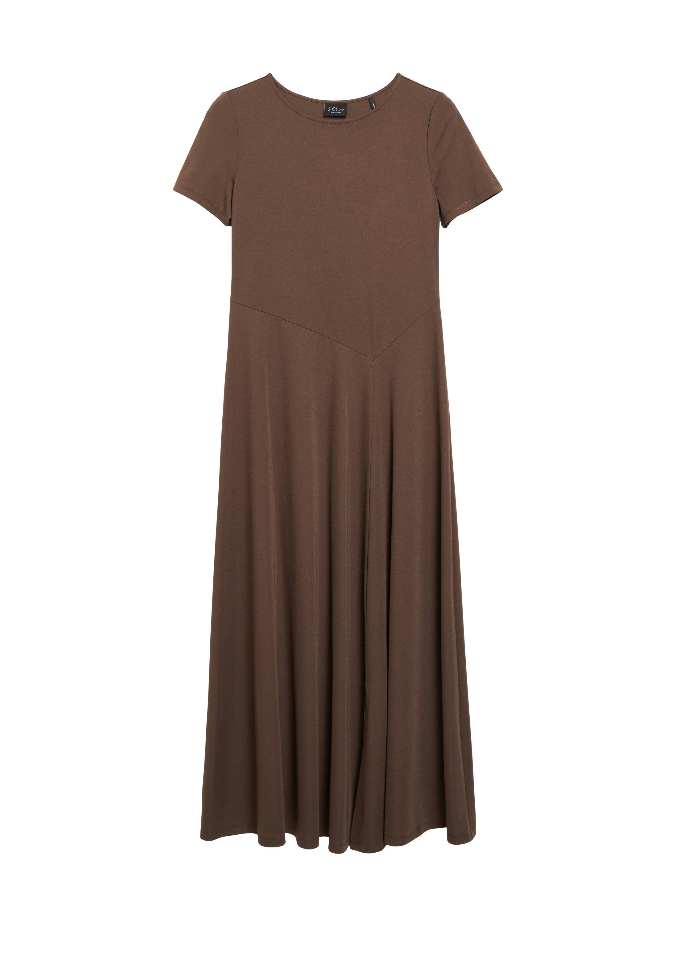 s.Oliver Midikleid Kleid Maxikleid im Slim Fit mit Schlitz