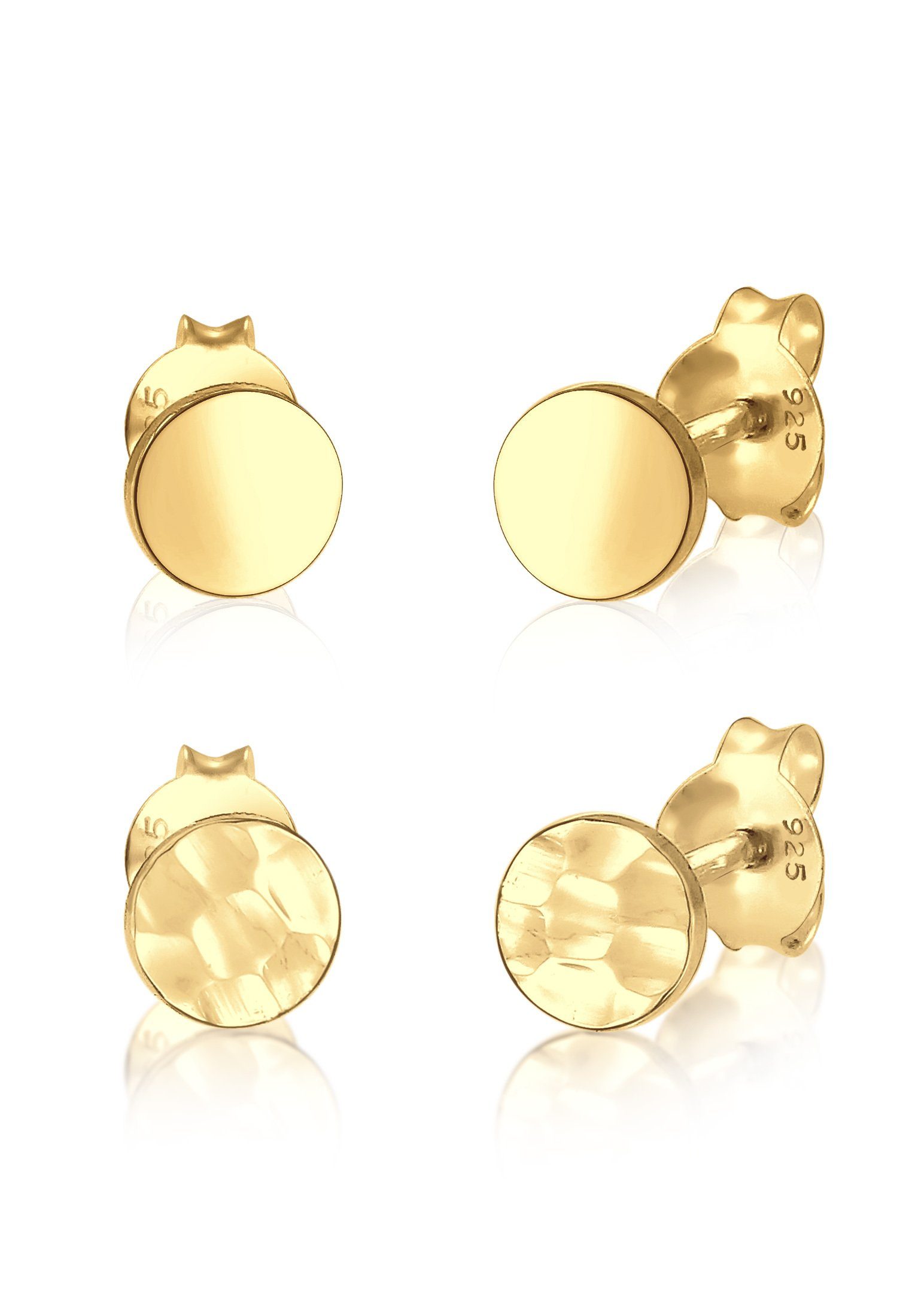 Elli Ohrring-Set Set Geo Ohrstecker Gehämmert 925 Silber günstig online kaufen