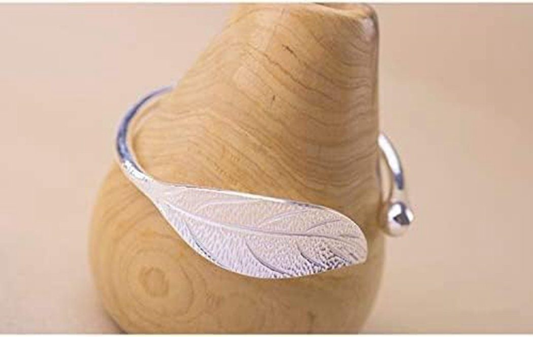 für Armband und mit Armreifen Verstellbare TUABUR Armbänder Damen Blatt-Charms
