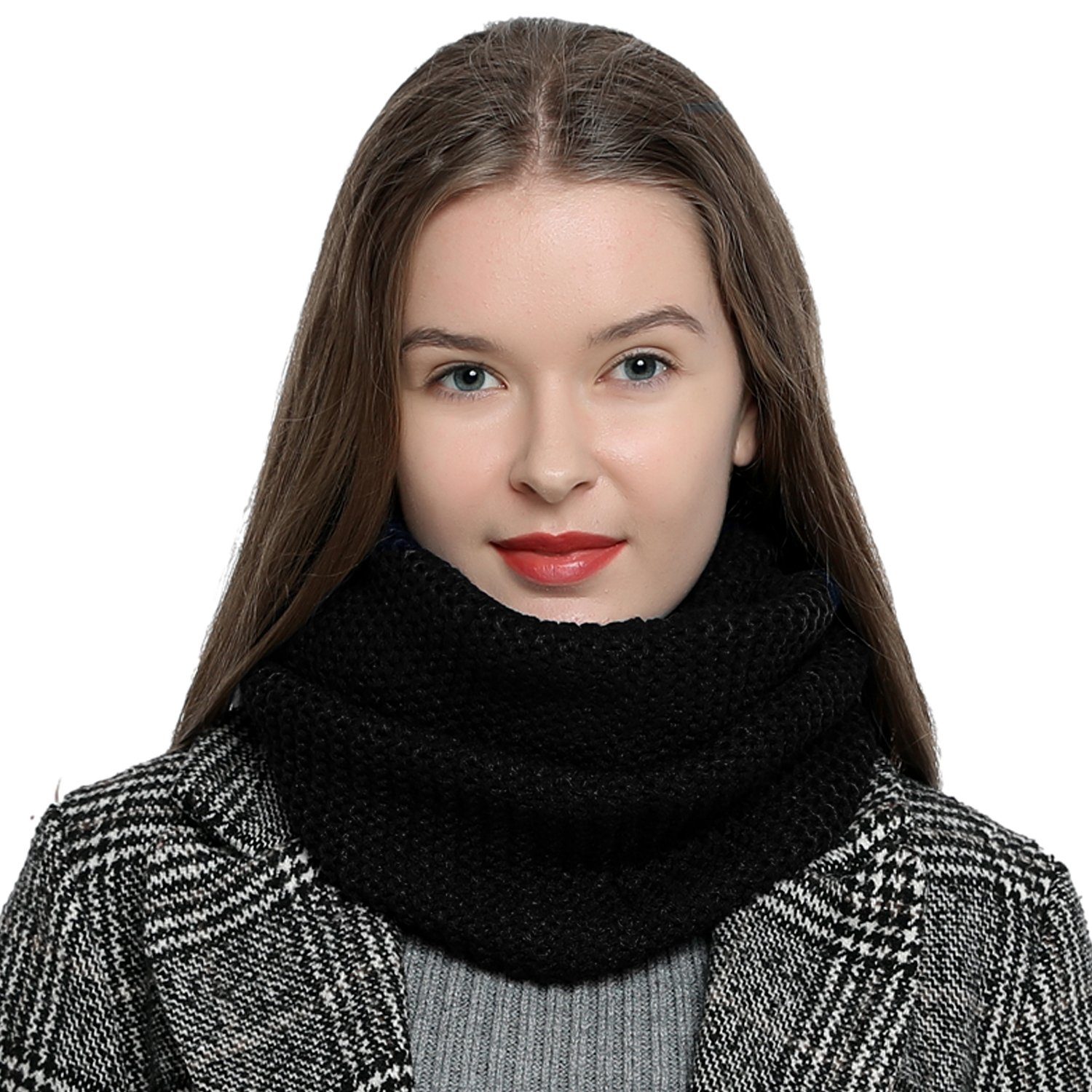 Schal Damen Winterschal Rundschal Schal, (1-St), Schlauchschal, warm und we günstig online kaufen