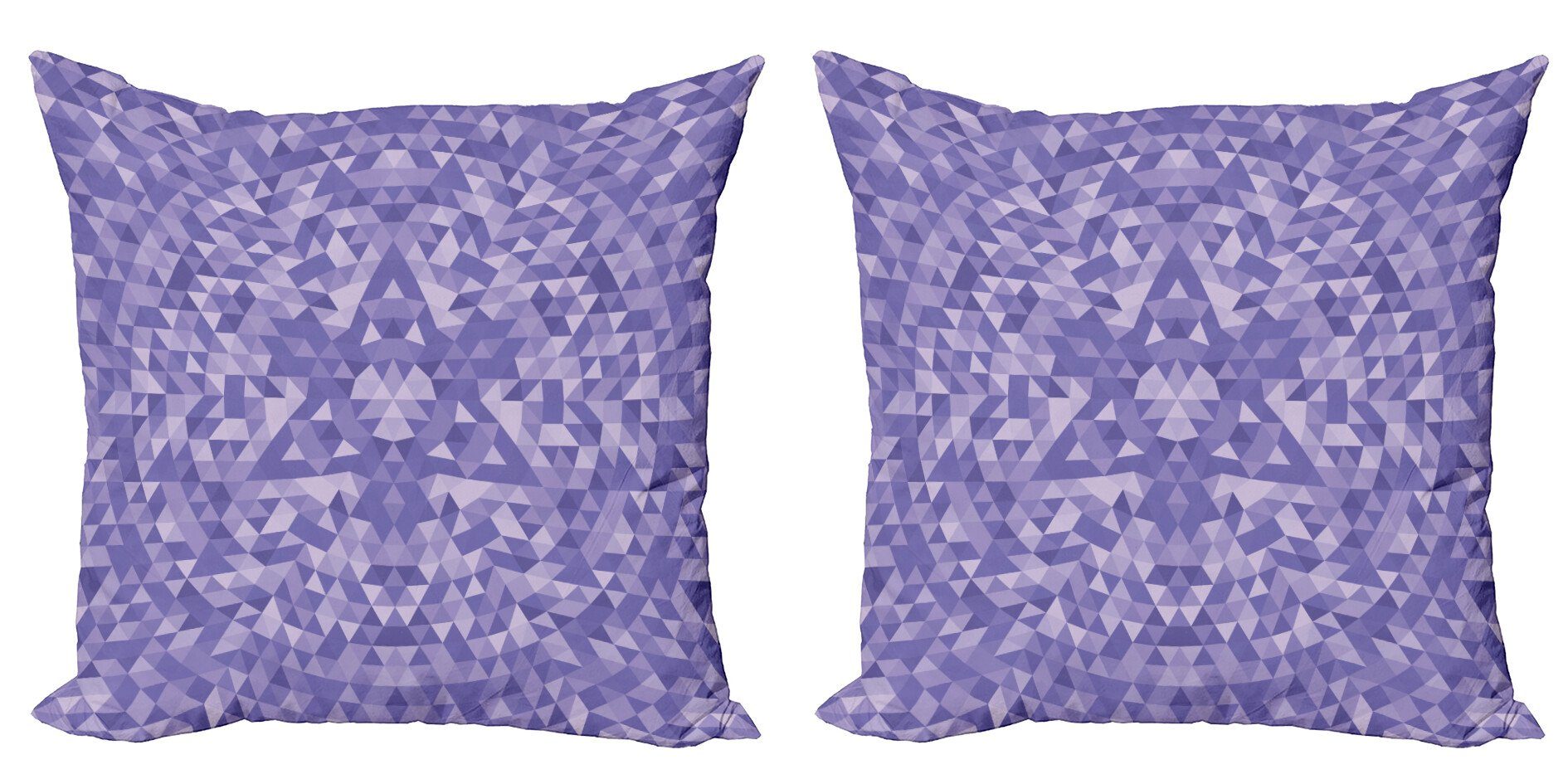 Kissenbezüge Gradient-Mosaik (2 Mandala Digitaldruck, Stück), Abakuhaus Modern Accent lila Doppelseitiger