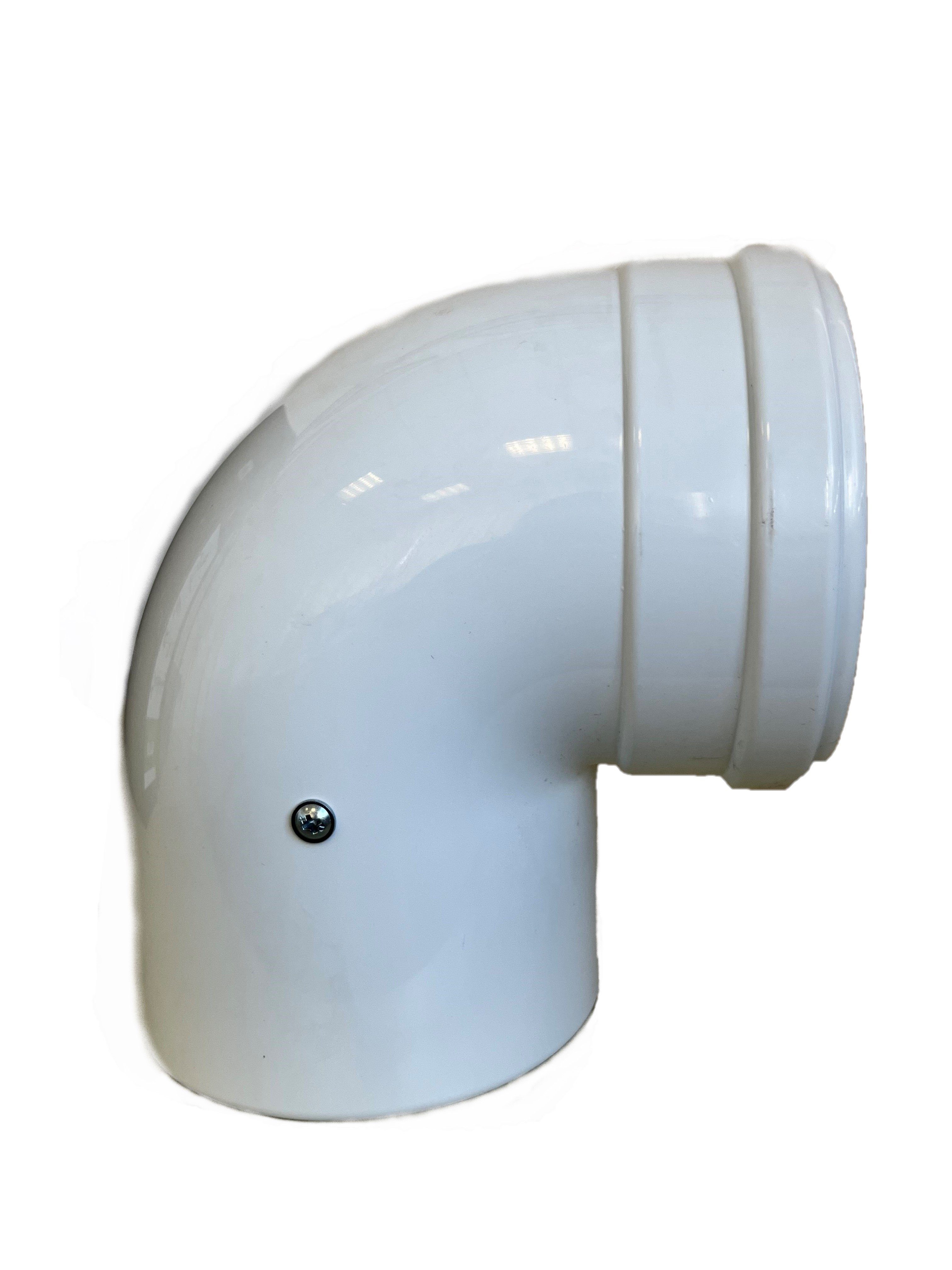 Uzman Ofenrohr 90° Abgasbogen Ø 80/125 mm Winkel, Abgas-Rohr Abgassystem, (1-tlg) – Bild 3 von 4