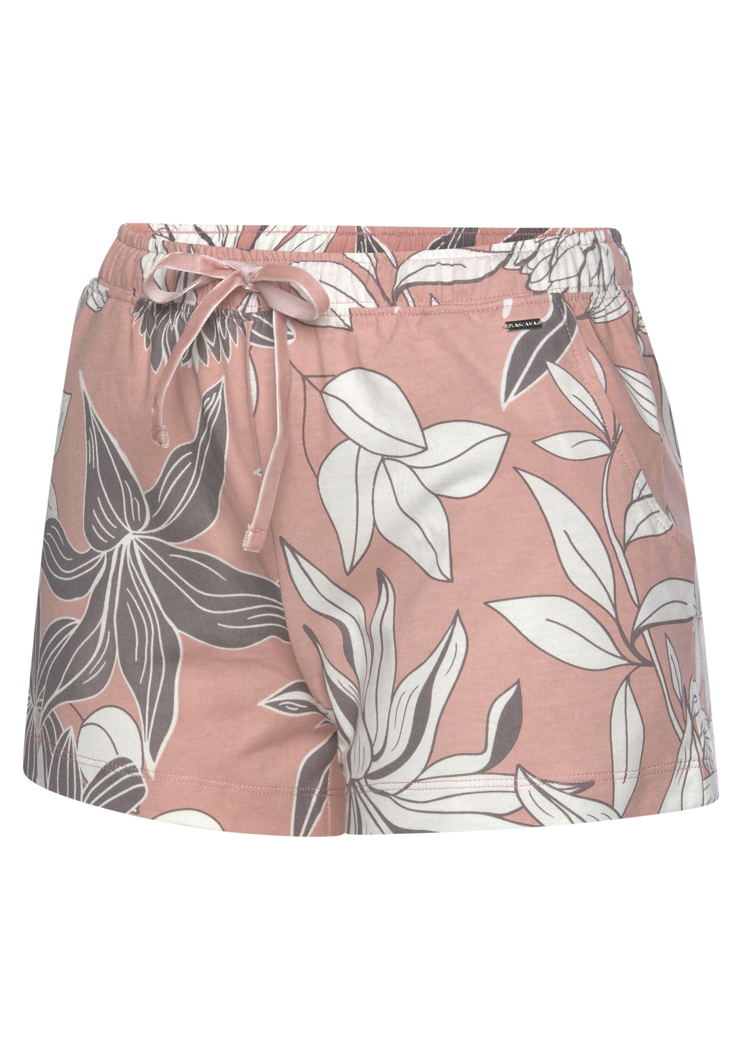 LASCANA Schlafshorts mit floralem Druck