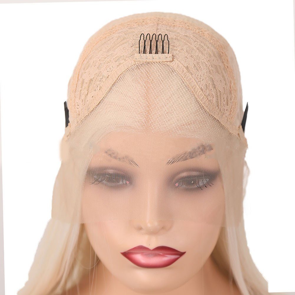 Damen Haarstyling Housruse Toupet Perücke Lang Lockige Gewellte Haare Natürliche Seitenteil Hitzebeständige Künstliche Synthetis