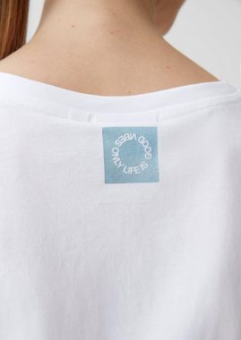 comma casual identity Kurzarmshirt T-Shirt mit Stickerei Stickerei