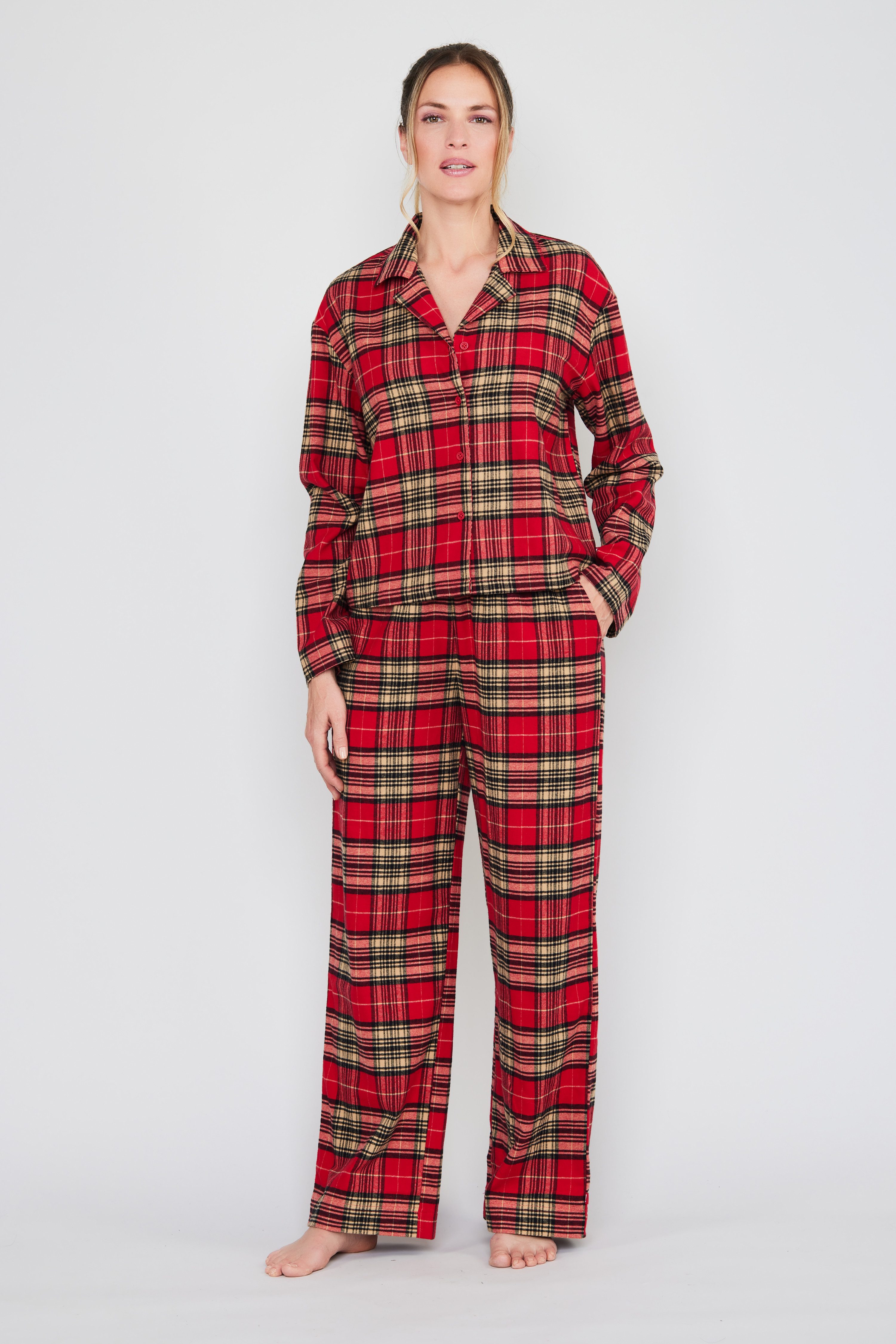 Joop Jeans Pyjamahose After Dark (JOOP! Jeans) mit Karo-Design, aus Baumwolle, in Fleece-Qualität