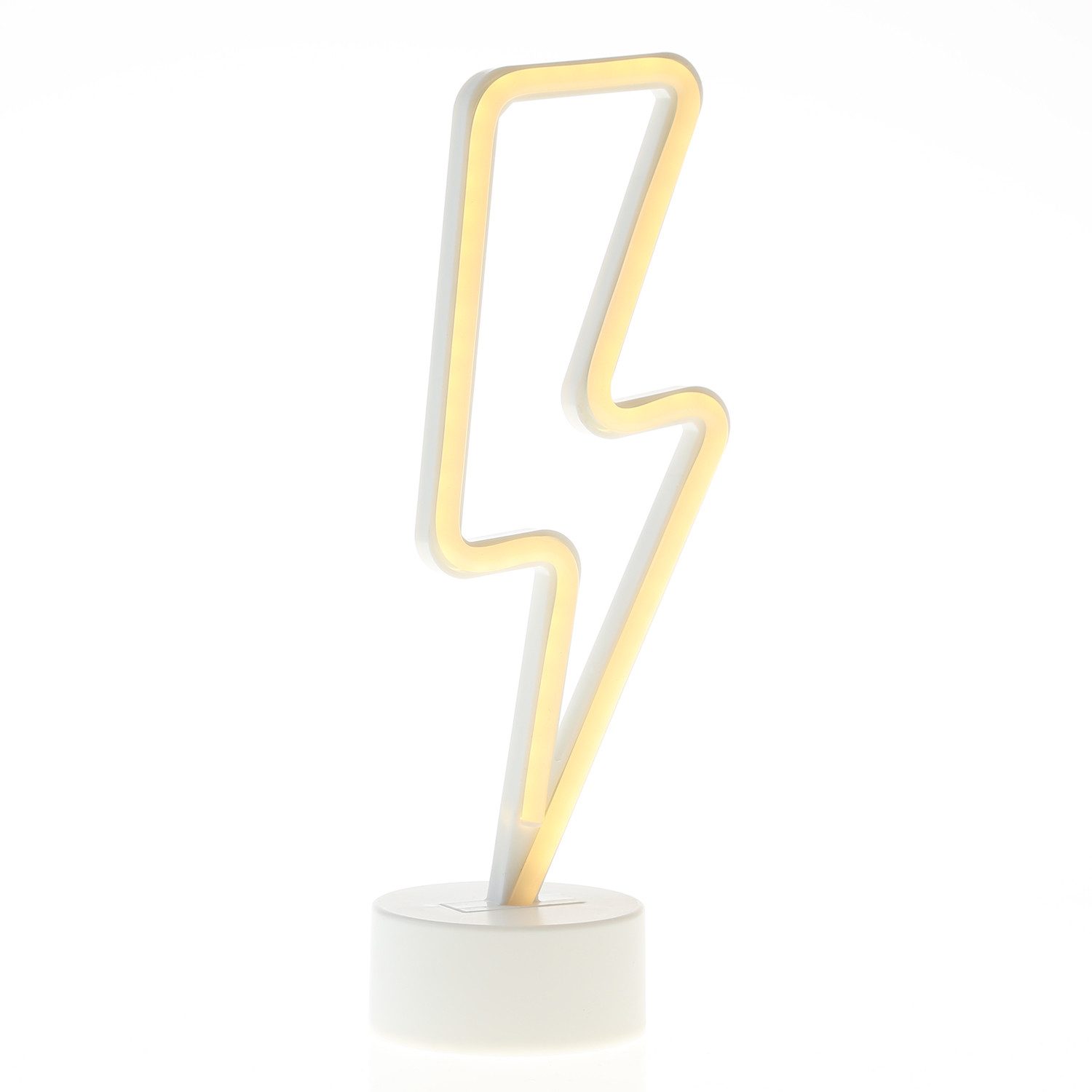 SATISFIRE LED Dekolicht LED Neonlicht Blitz Neonschild Leuchtfigur Batterie USB 30cm warmweiß, LED Classic, warmweiß (2100K bis 3000K) – Bild 2 von 5