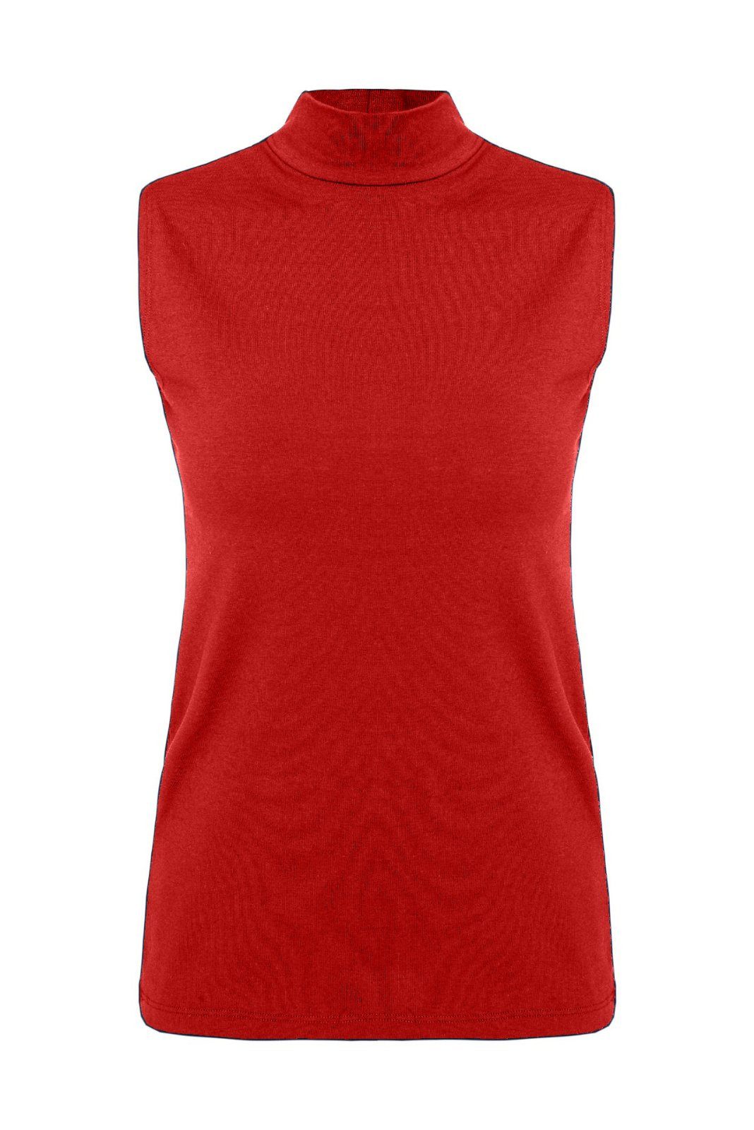 Evoni T-Shirt Basic Shirt ärmellos Halbkragen günstig online kaufen