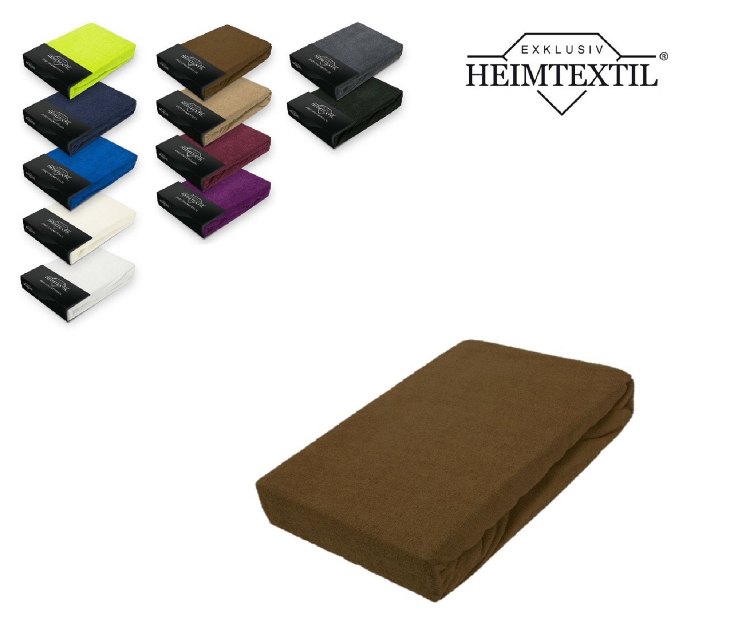EXKLUSIV HEIMTEXTIL Spannbettlaken Frottee Spannbettlaken Rundumgummizug günstig online kaufen