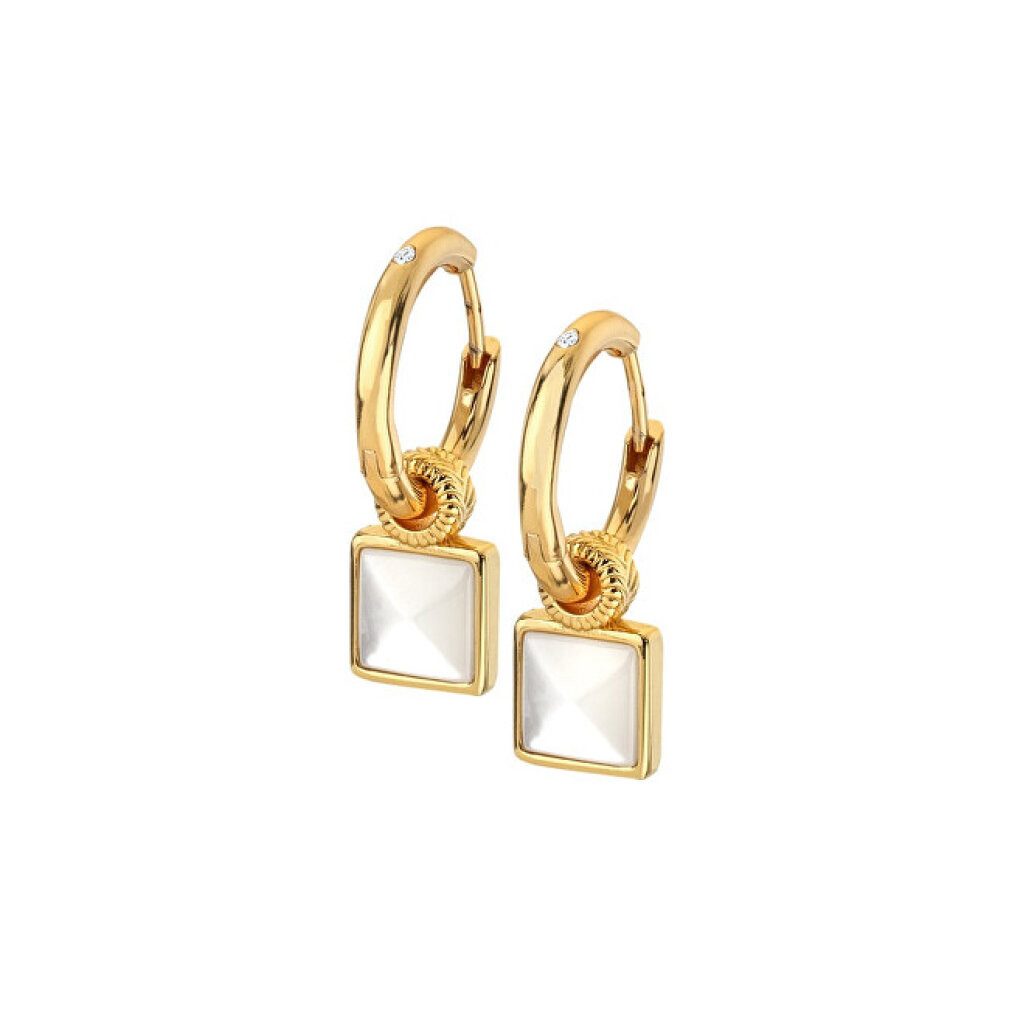 Diamond Ohrring-Set Charming round earrings with s and pearls 2 in 1 Jac Jossa Hope DE714