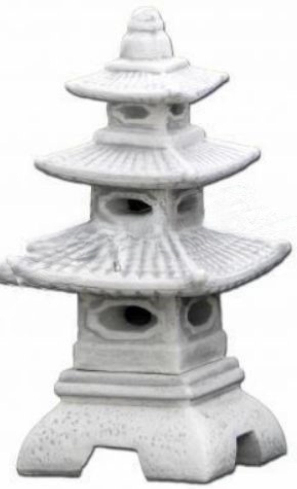 Skulptur Japanischer Garten Lampen Dekoration Beleuchtung Vogel Tränke Figur