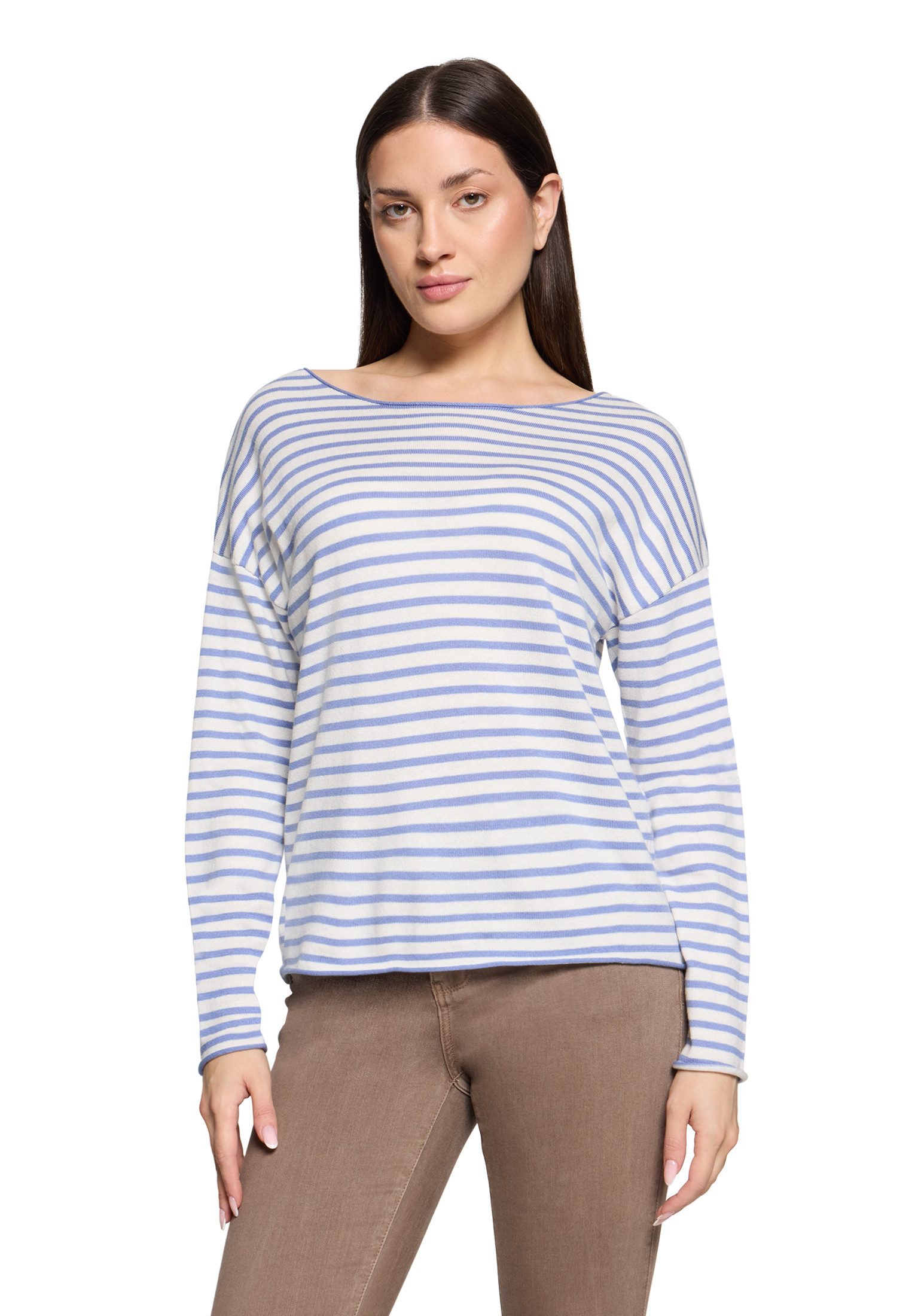 Strickpullover Damen mit U-Boot-Ausschnitt