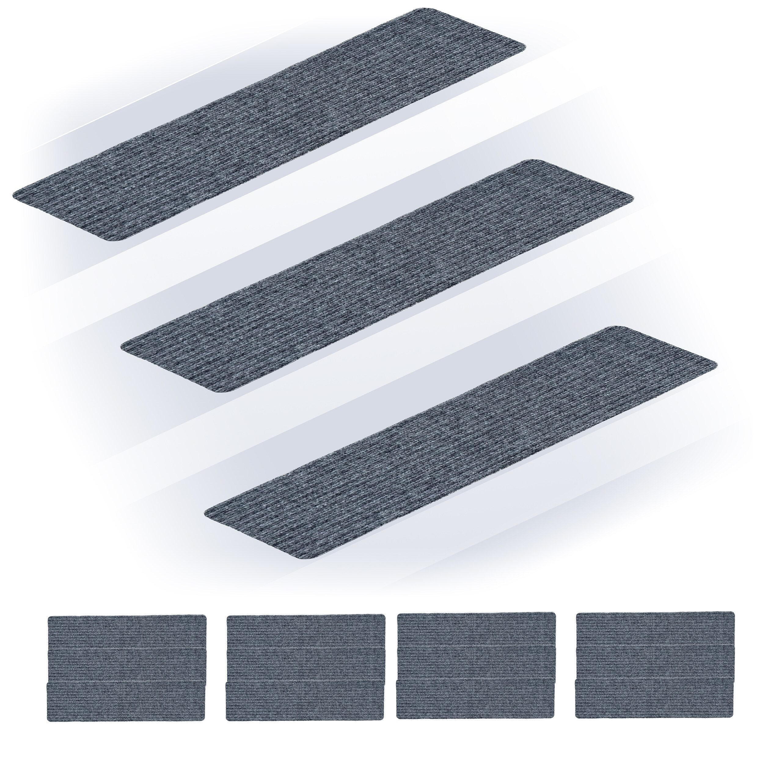 relaxdays Stufenmatte Rechteckige Stufenmatten 16er Set 75x20, Höhe: 7.5 mm günstig online kaufen