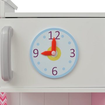 DOTMALL Lernspielzeug Spielzeugküche Holz 82×30×100 cm Rosa und Weiß