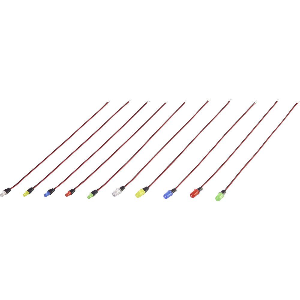 TRU COMPONENTS LED-Leuchtmittel TRU COMPONENTS TC-6649284 LED-Sortiment Gelb, Blau, Rot, Grün, Weiß R