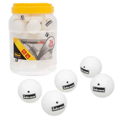 Idena Tischtennisball Idena 40169 - Tischtennisbälle 36 Stück in weiß, Durchmesser ca. 4 cm (Packung)