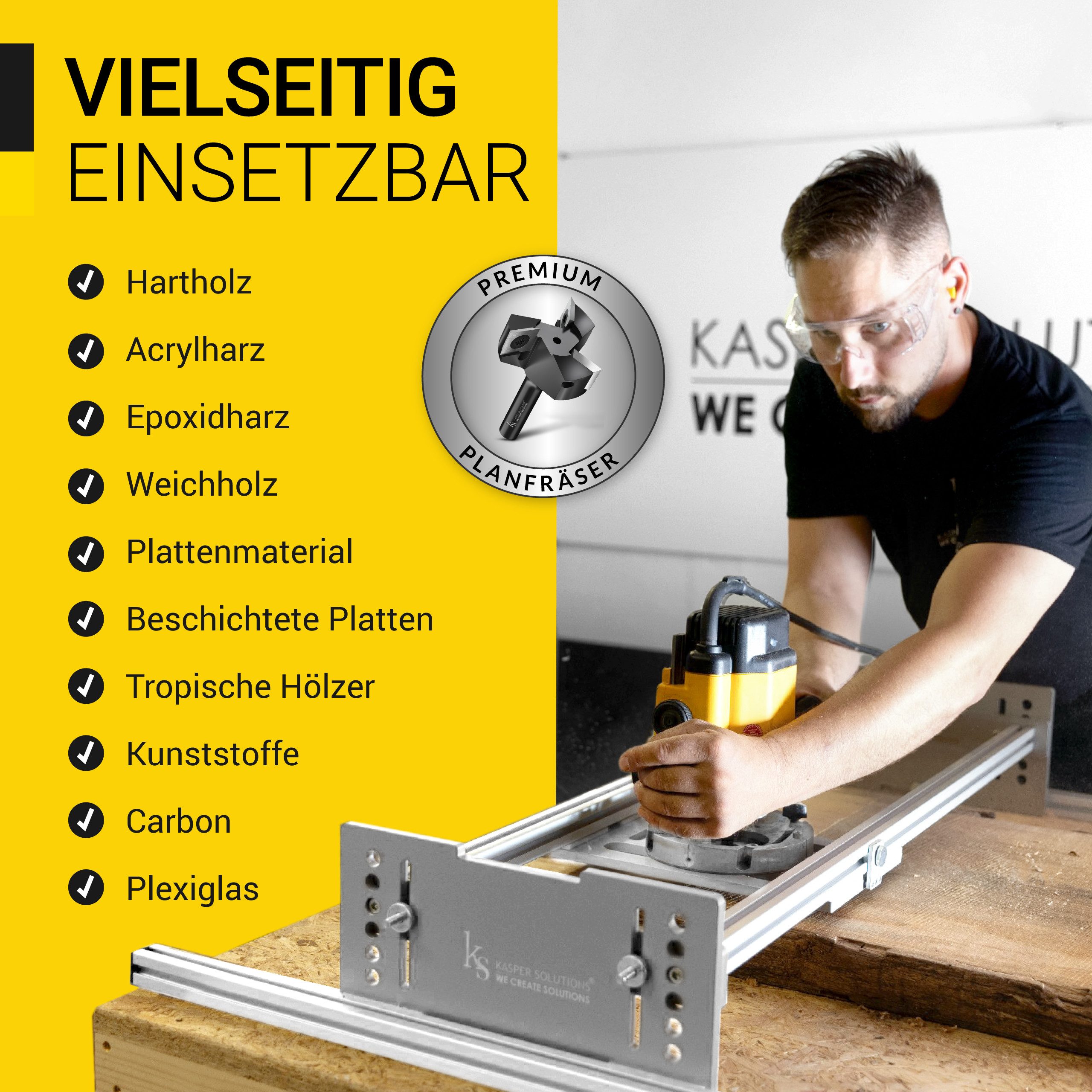 Kasper Solutions® Wendeplattenfräser Kasper Solutions® Profi Planfräser 8mm Schaft / 12mm Schaft, Profi Planfräser, Wendeschneidplatten ebenfalls erhältlich, Ex – Bild 5 von 5