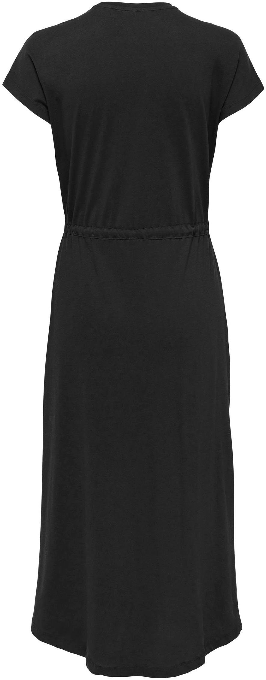 ONLY Jerseykleid Black ONLMAY Optik S/S Streifen DRESS In MIDI STRIPE