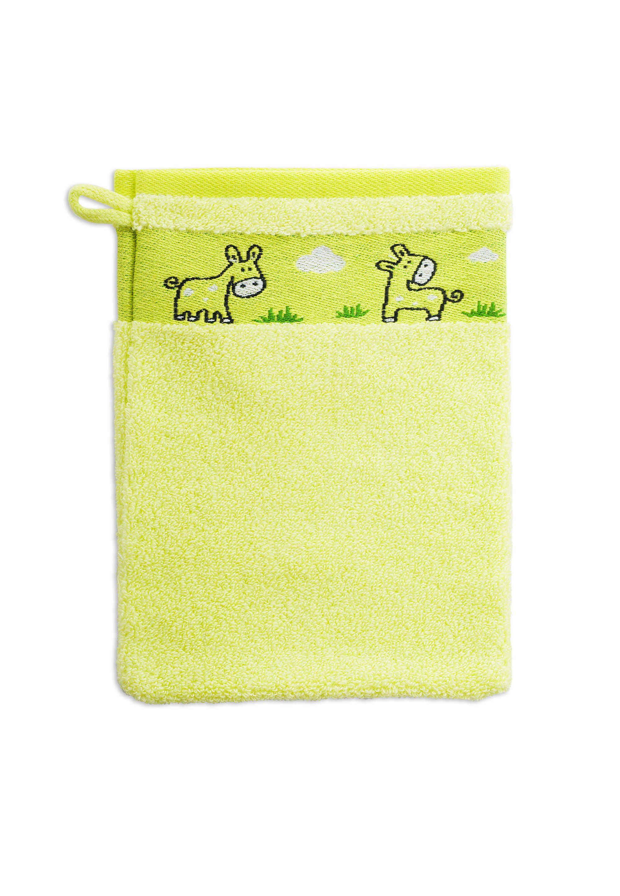 grace grand spa Waschlappen Kids, (3-St), mit niedlichen Tier-Motiven